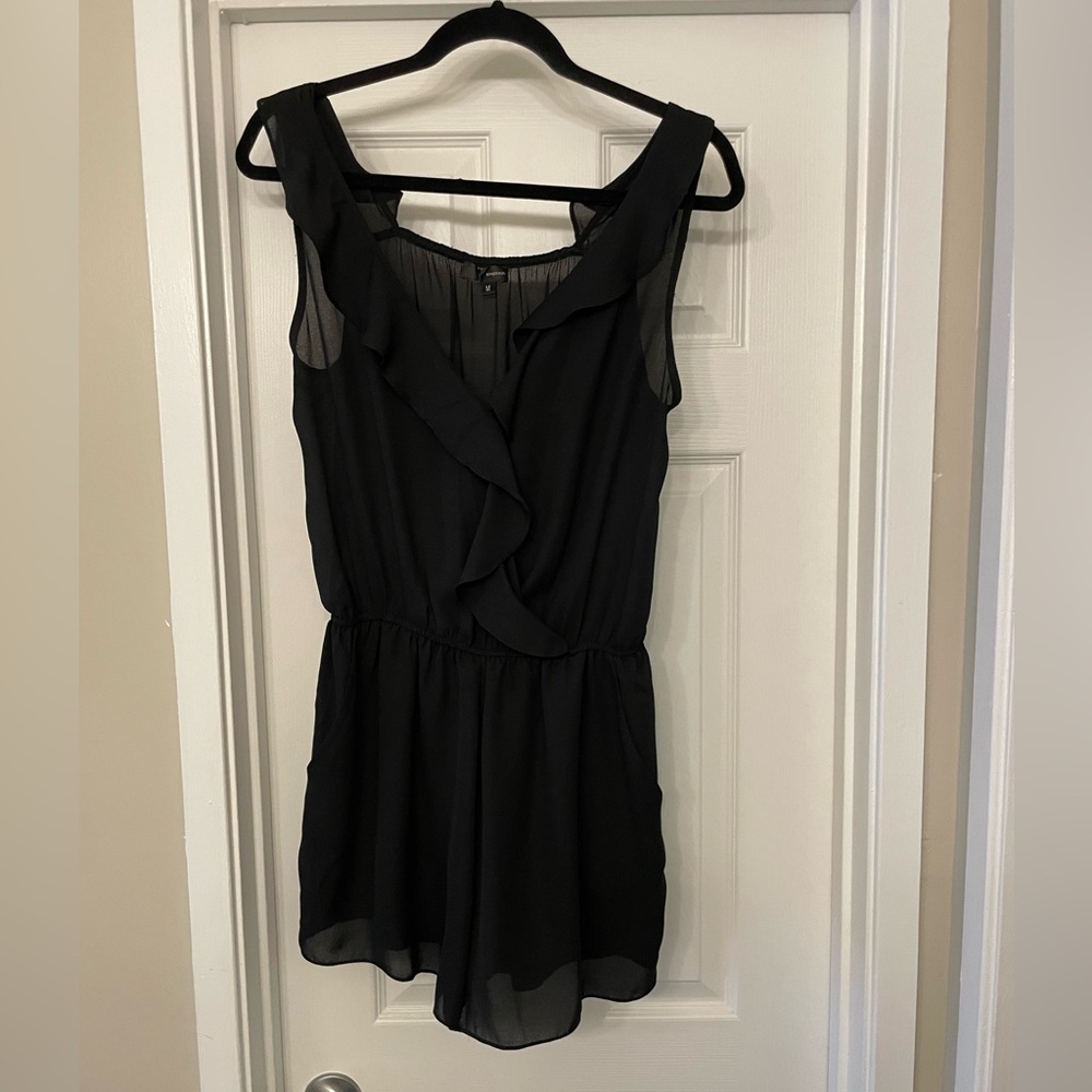 Black Shorts Romper with pockets!